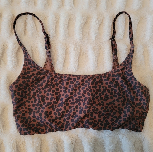 Old Navy Other - Old Navy Leopard Print Bathing Suit Top